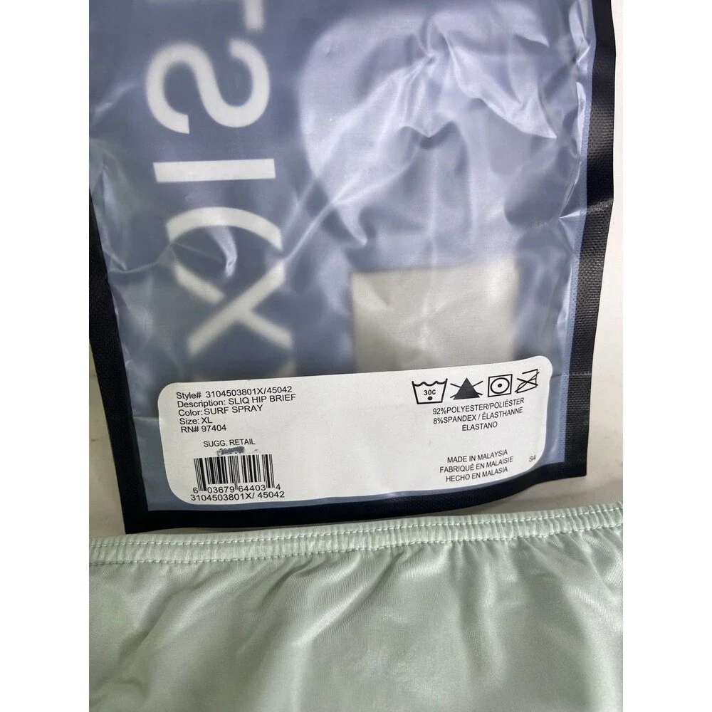2xist Sexy Sliq Hip Brief Underwear Surf Spray Green Mens Size XL